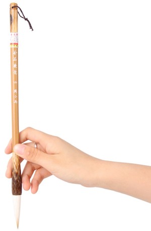 A typical brush showing the upright posture